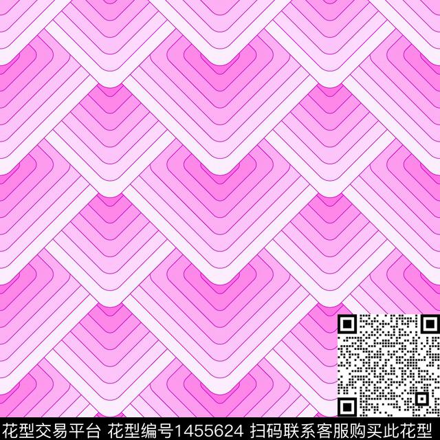 几何花卉泳装华亿平台线条画数码印花华亿平台下载（图片编号: 1455624） - 瓦栏（Walan）