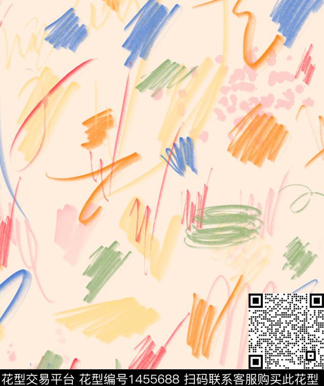 大牌风欧美铅笔线描数码印花华亿平台下载（图片编号: 1455688） - 瓦栏（Walan）