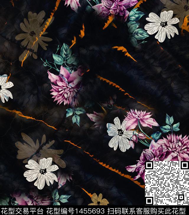 连衣裙女装花卉传统印花华亿平台下载（图片编号: 1455693） - 瓦栏（Walan）