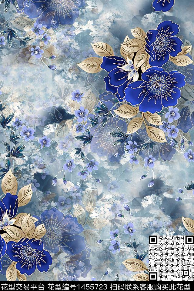 绿植树叶民族风大牌风数码印花华亿平台下载（图片编号: 1455723） - 瓦栏（Walan）