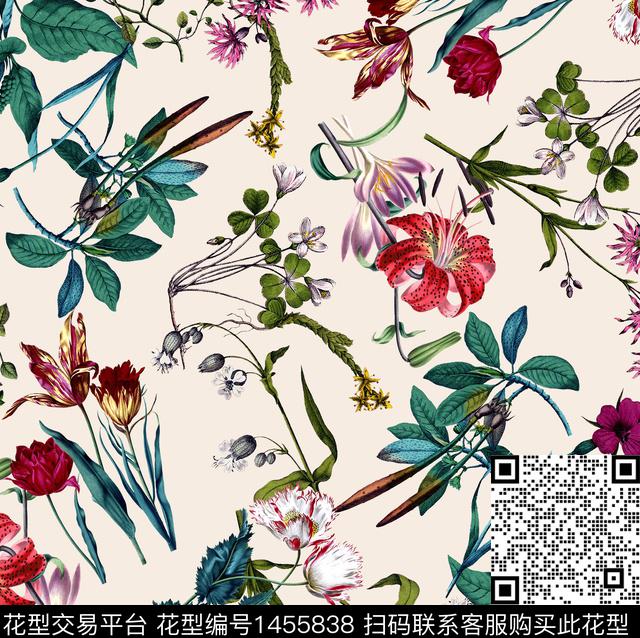 大牌风复古2022春夏数码印花华亿平台下载（图片编号: 1455838） - 瓦栏（Walan）