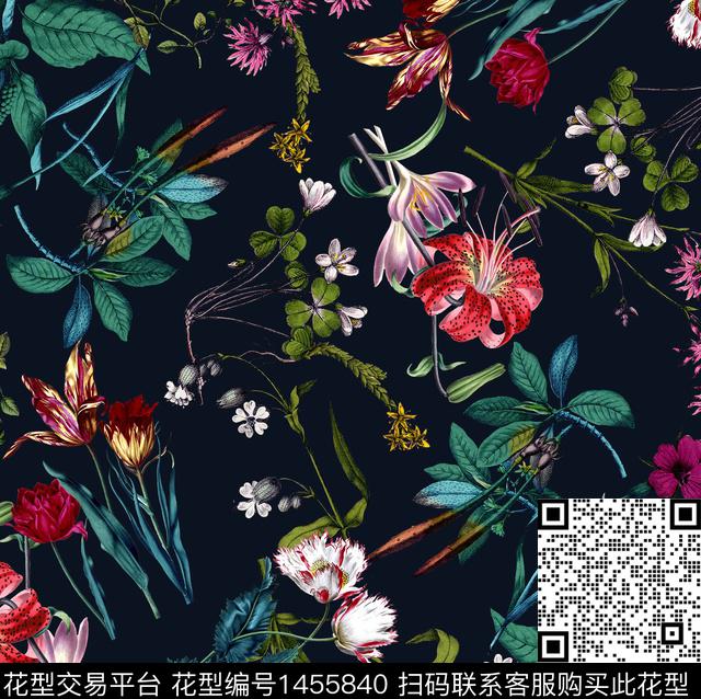 大牌风复古2022春夏数码印花华亿平台下载（图片编号: 1455840） - 瓦栏（Walan）