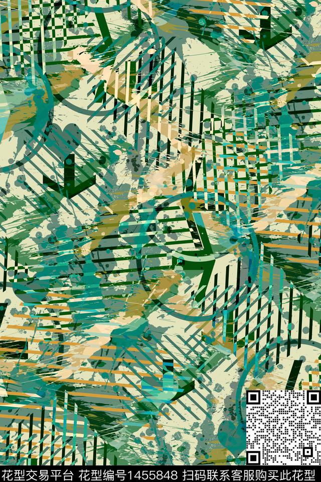 抽象男装户外家居服传统印花华亿平台下载（图片编号: 1455848） - 瓦栏（Walan）