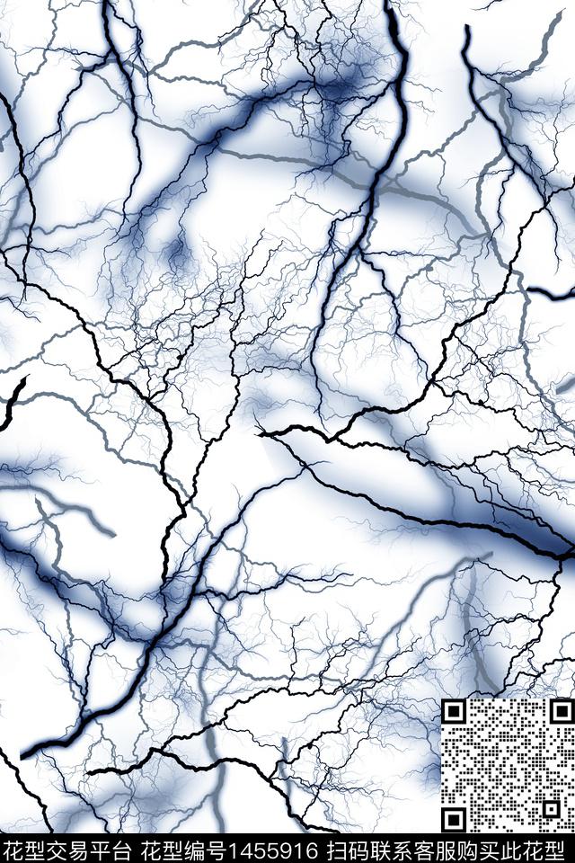 肌理线条大牌风数码印花华亿平台下载（图片编号: 1455916） - 瓦栏（Walan）