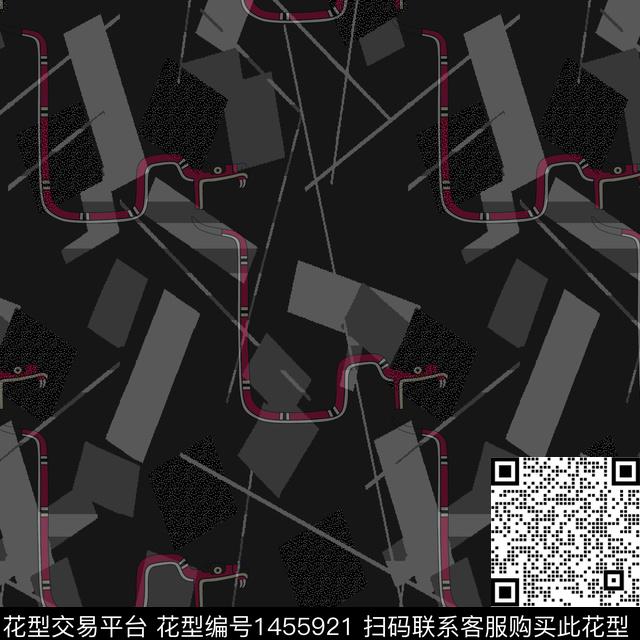 男装满版花几何格子数码印花华亿平台下载（图片编号: 1455921） - 瓦栏（Walan）