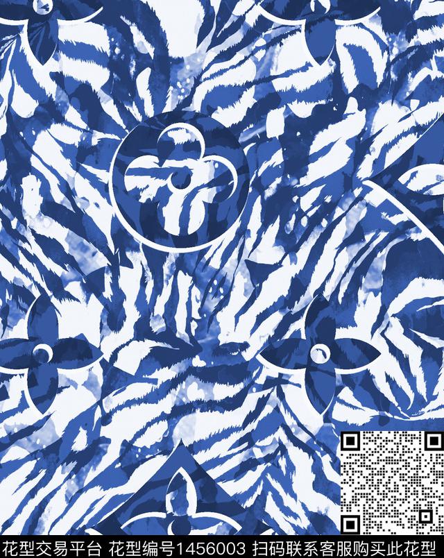 动物纹大牌风LV数码印花华亿平台下载（图片编号: 1456003） - 瓦栏（Walan）
