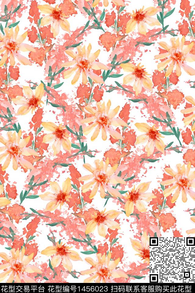 女装花卉大牌风数码印花华亿平台下载（图片编号: 1456023） - 瓦栏（Walan）