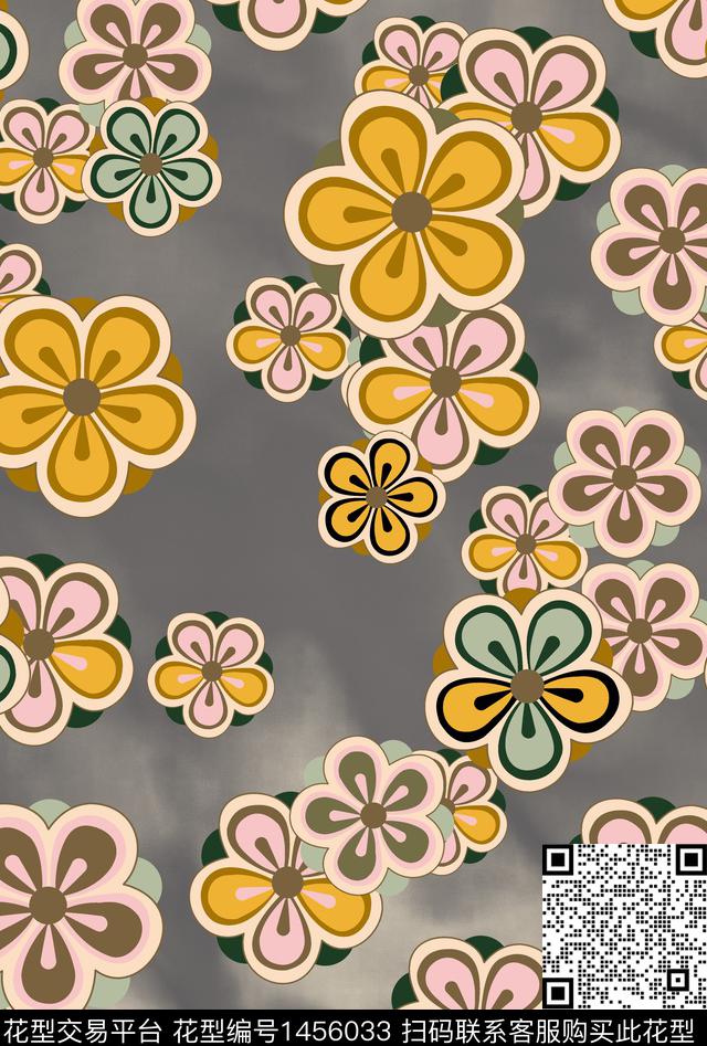 花卉年轻女性小碎花数码印花华亿平台下载（图片编号: 1456033） - 瓦栏（Walan）