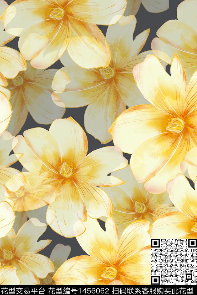 绿植树叶定位花花卉传统印花华亿平台下载（图片编号: 1456062） - 瓦栏（Walan）