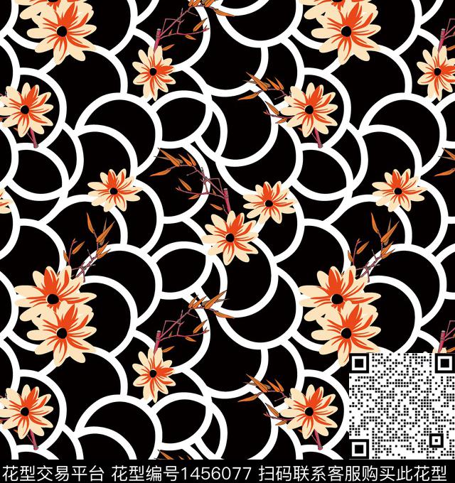 连衣裙女装花卉数码印花华亿平台下载（图片编号: 1456077） - 瓦栏（Walan）