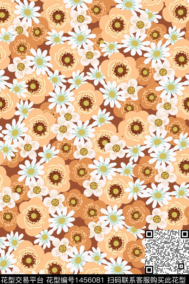 女装花卉大牌风数码印花华亿平台下载（图片编号: 1456081） - 瓦栏（Walan）