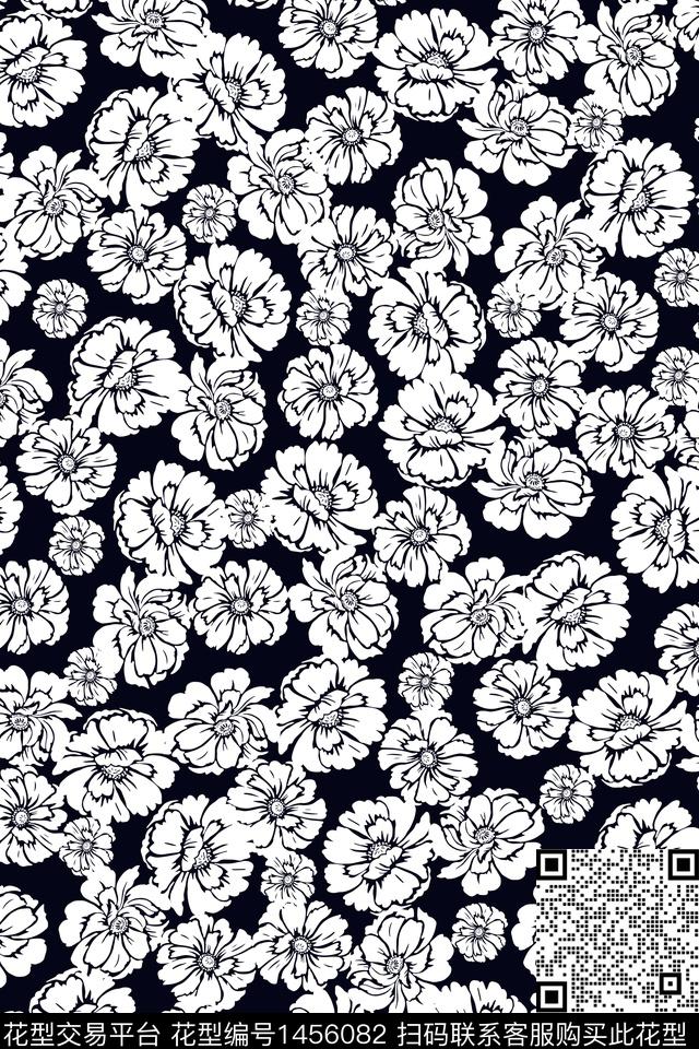 女装花卉大牌风数码印花华亿平台下载（图片编号: 1456082） - 瓦栏（Walan）