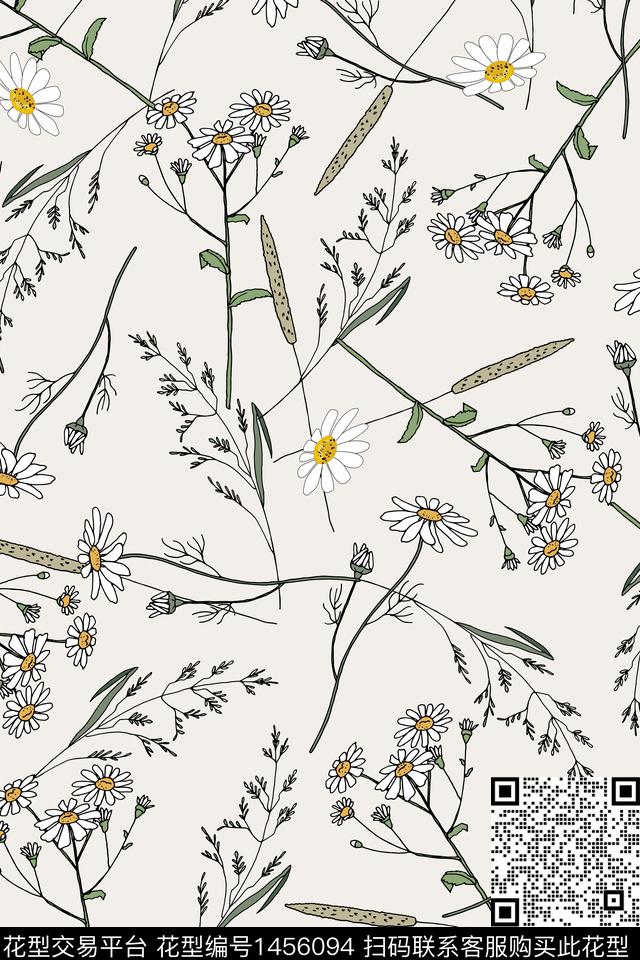 植物花卉小碎花数码印花华亿平台下载（图片编号: 1456094） - 瓦栏（Walan）