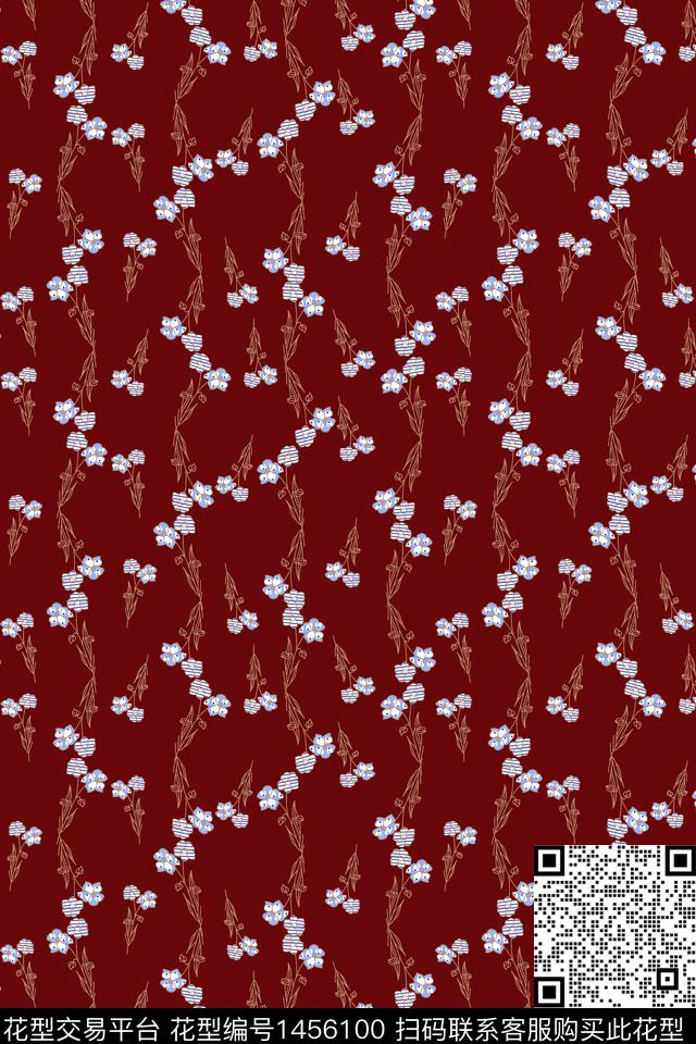 几何包金花卉传统印花华亿平台下载（图片编号: 1456100） - 瓦栏（Walan）