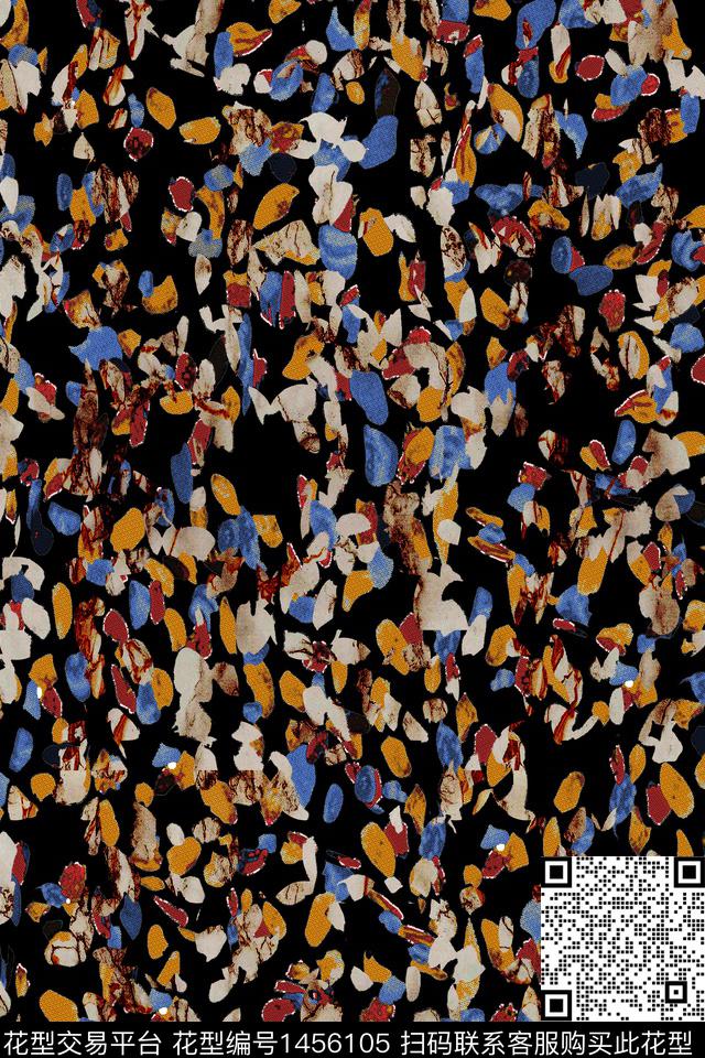 几何花卉大牌风数码印花华亿平台下载（图片编号: 1456105） - 瓦栏（Walan）