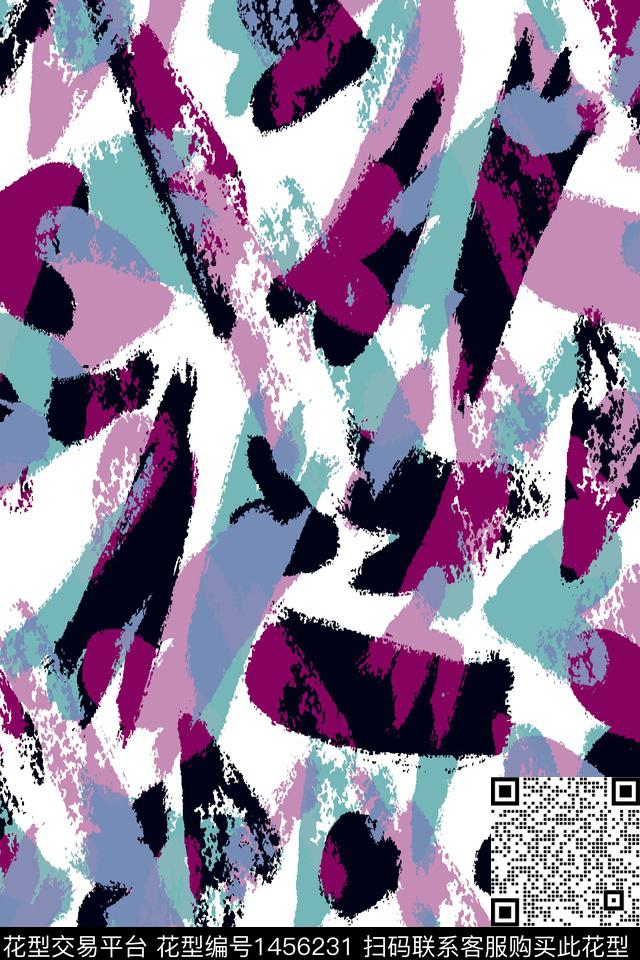 几何渐变花卉传统印花华亿平台下载（图片编号: 1456231） - 瓦栏（Walan）