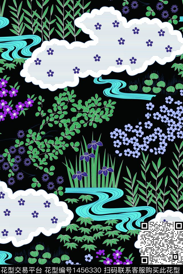 定位花女装佩斯利数码印花华亿平台下载（图片编号: 1456330） - 瓦栏（Walan）