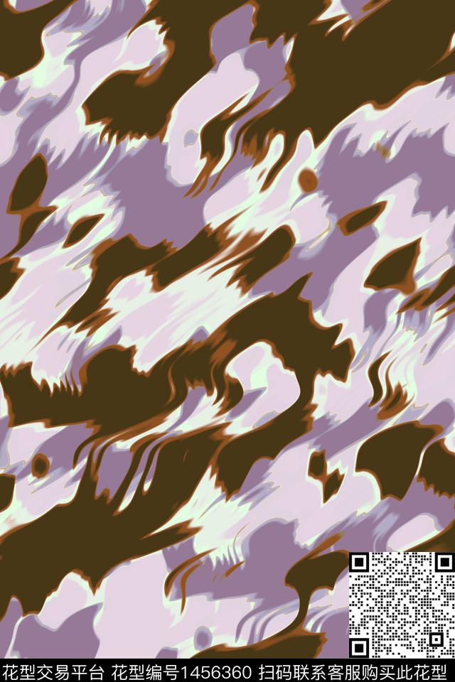 迷彩抽象年轻女性数码印花华亿平台下载（图片编号: 1456360） - 瓦栏（Walan）