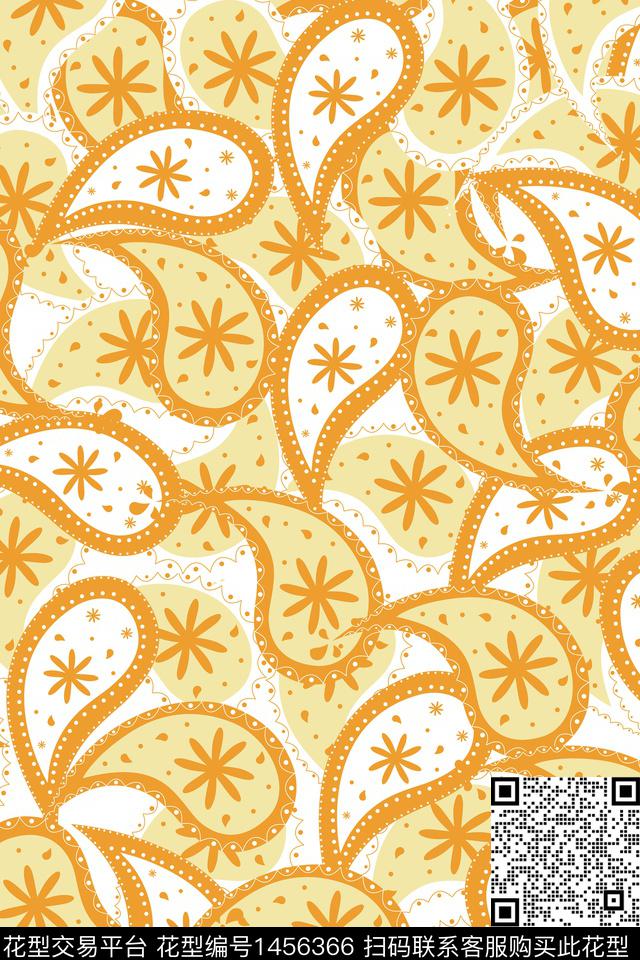 佩斯利大牌风小碎花数码印花华亿平台下载（图片编号: 1456366） - 瓦栏（Walan）