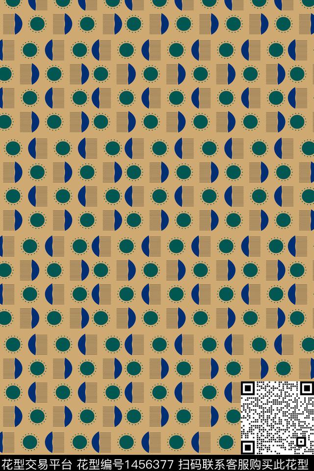 几何格子大牌风数码印花华亿平台下载（图片编号: 1456377） - 瓦栏（Walan）