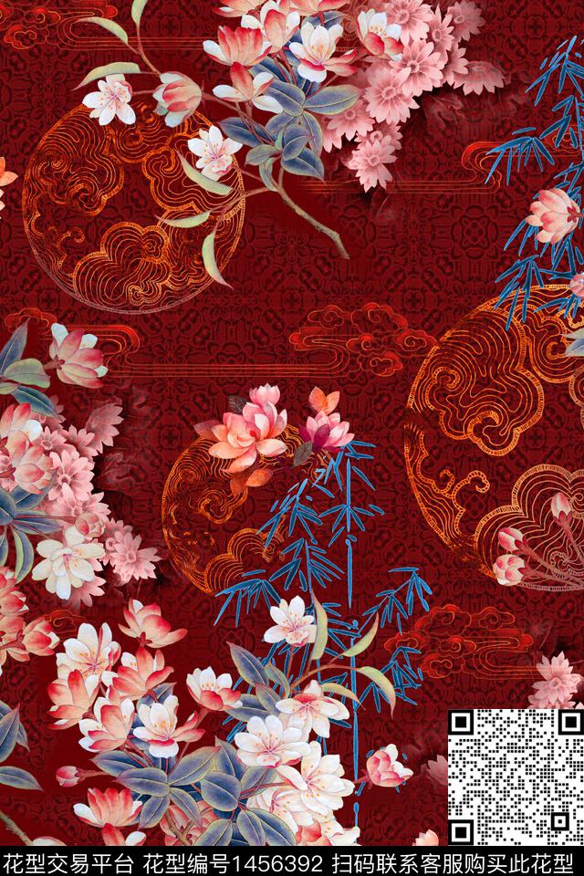 数码华亿平台香云纱真丝数码印花华亿平台下载（图片编号: 1456392） - 瓦栏（Walan）