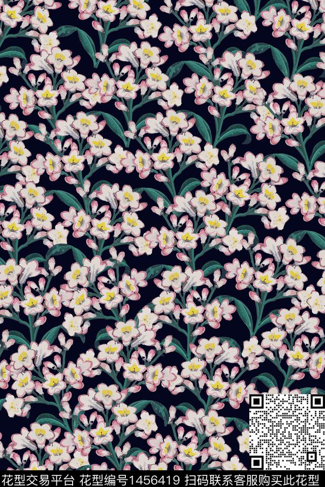 女装花卉大牌风数码印花华亿平台下载（图片编号: 1456419） - 瓦栏（Walan）