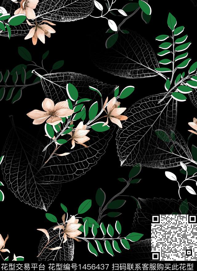 连衣裙女装花卉传统印花华亿平台下载（图片编号: 1456437） - 瓦栏（Walan）