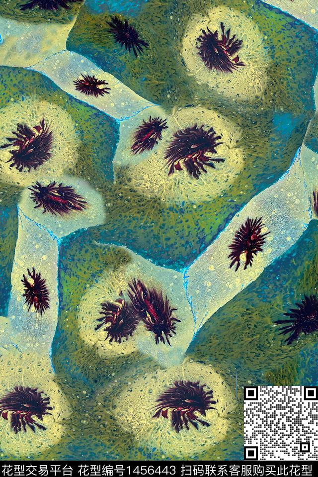 男装抽象数码印花华亿平台下载（图片编号: 1456443） - 瓦栏（Walan）