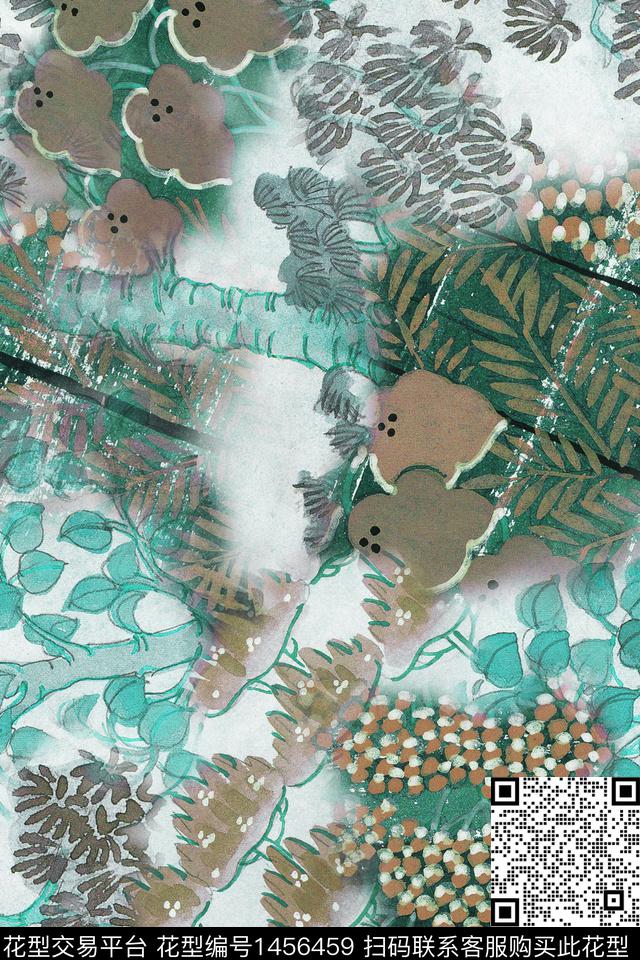 旗袍香云纱中国风数码印花华亿平台下载（图片编号: 1456459） - 瓦栏（Walan）