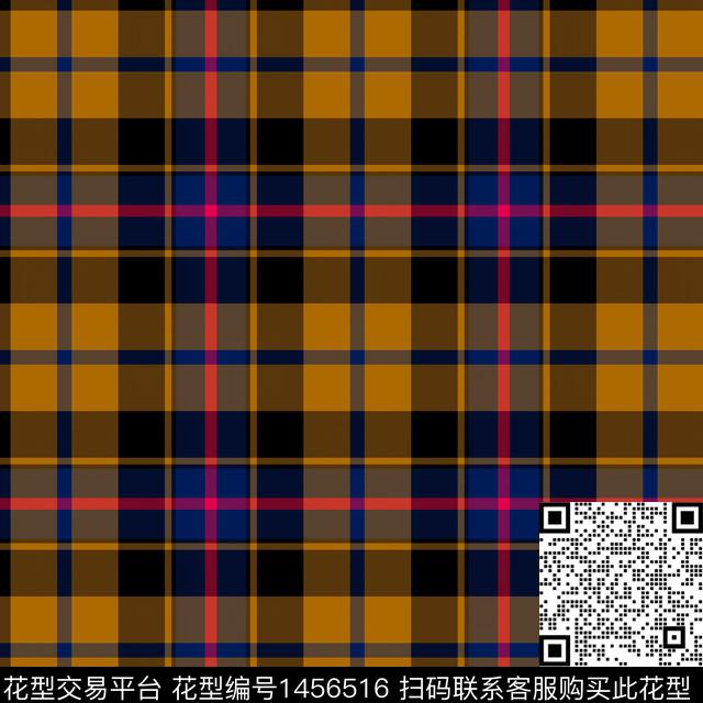 格子时尚大牌风传统印花华亿平台下载（图片编号: 1456516） - 瓦栏（Walan）