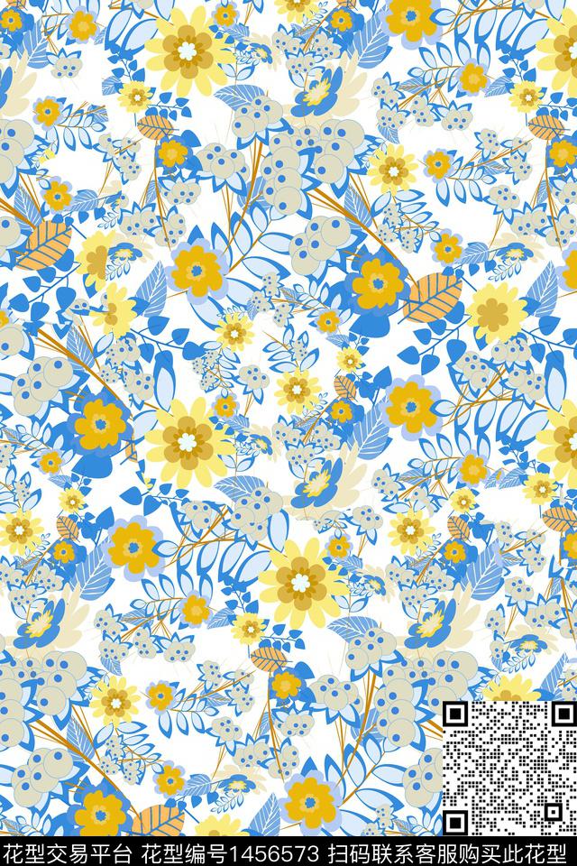 连衣裙文艺春夏华亿平台数码印花华亿平台下载（图片编号: 1456573） - 瓦栏（Walan）