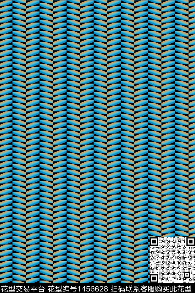 趣味格子几何数码印花华亿平台下载（图片编号: 1456628） - 瓦栏（Walan）