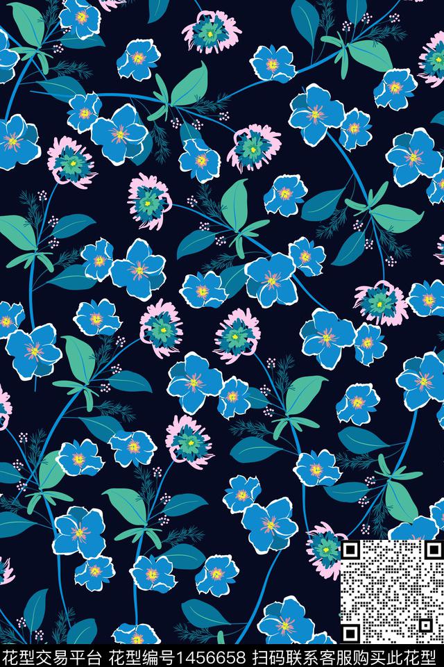 女装花卉大牌风数码印花华亿平台下载（图片编号: 1456658） - 瓦栏（Walan）