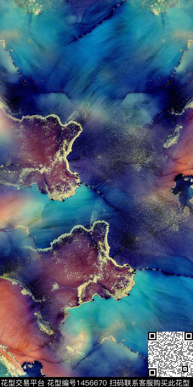肌理抽象数码印花华亿平台下载（图片编号: 1456670） - 瓦栏（Walan）