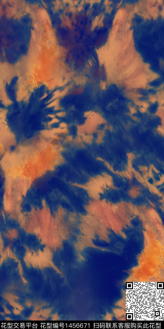 肌理抽象数码印花华亿平台下载（图片编号: 1456671） - 瓦栏（Walan）