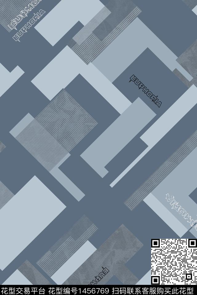 几何字母男装数码印花华亿平台下载（图片编号: 1456769） - 瓦栏（Walan）