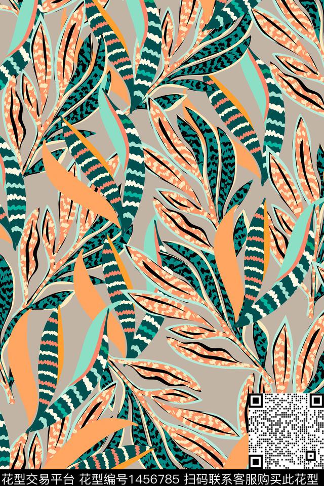 女装花卉大牌风数码印花华亿平台下载（图片编号: 1456785） - 瓦栏（Walan）