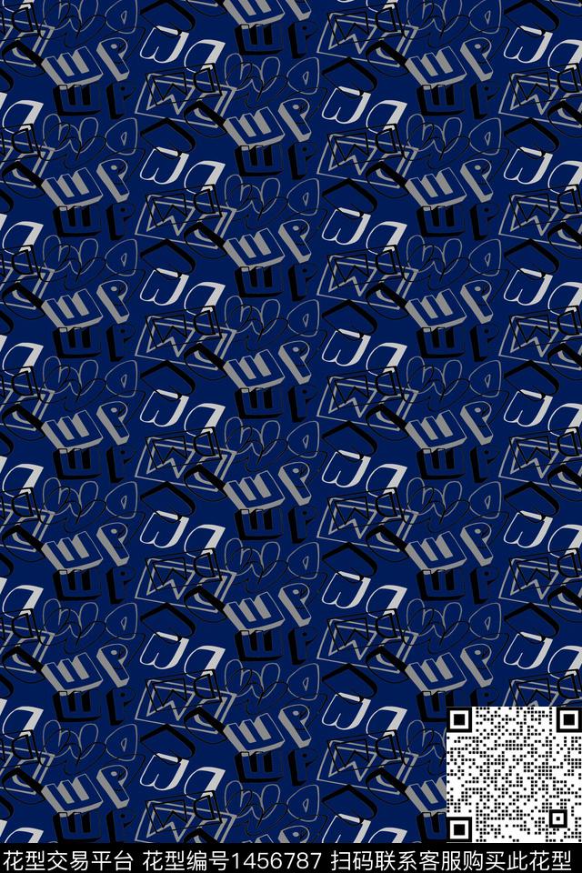 男装格子几何数码印花华亿平台下载（图片编号: 1456787） - 瓦栏（Walan）