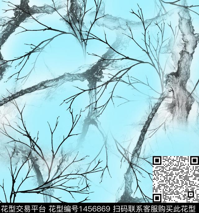 连衣裙女装树枝传统印花华亿平台下载（图片编号: 1456869） - 瓦栏（Walan）