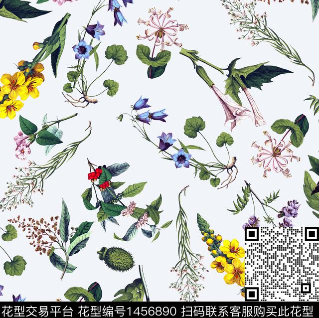 大牌风小碎花2022春夏新品数码印花华亿平台下载（图片编号: 1456890） - 瓦栏（Walan）