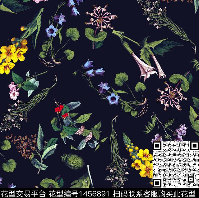 大牌风小碎花2022春夏新品数码印花华亿平台下载（图片编号: 1456891） - 瓦栏（Walan）