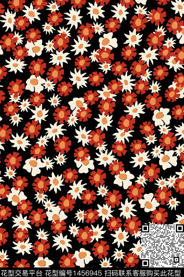 女装花卉大牌风数码印花华亿平台下载（图片编号: 1456945） - 瓦栏（Walan）