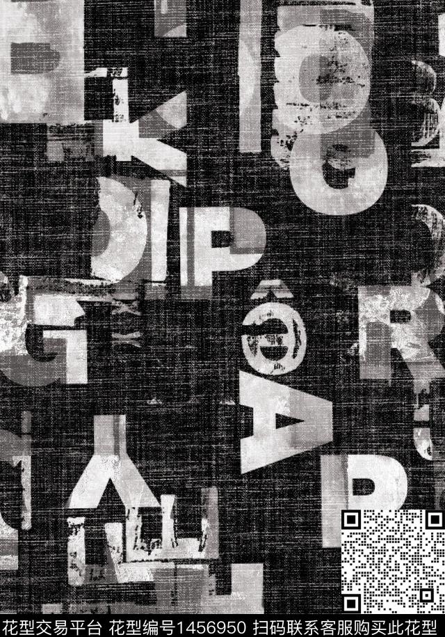 男装满版花时尚字母数码印花华亿平台下载（图片编号: 1456950） - 瓦栏（Walan）