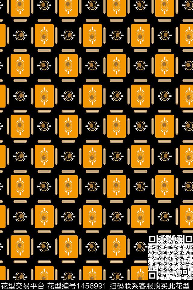 男装格子几何数码印花华亿平台下载（图片编号: 1456991） - 瓦栏（Walan）