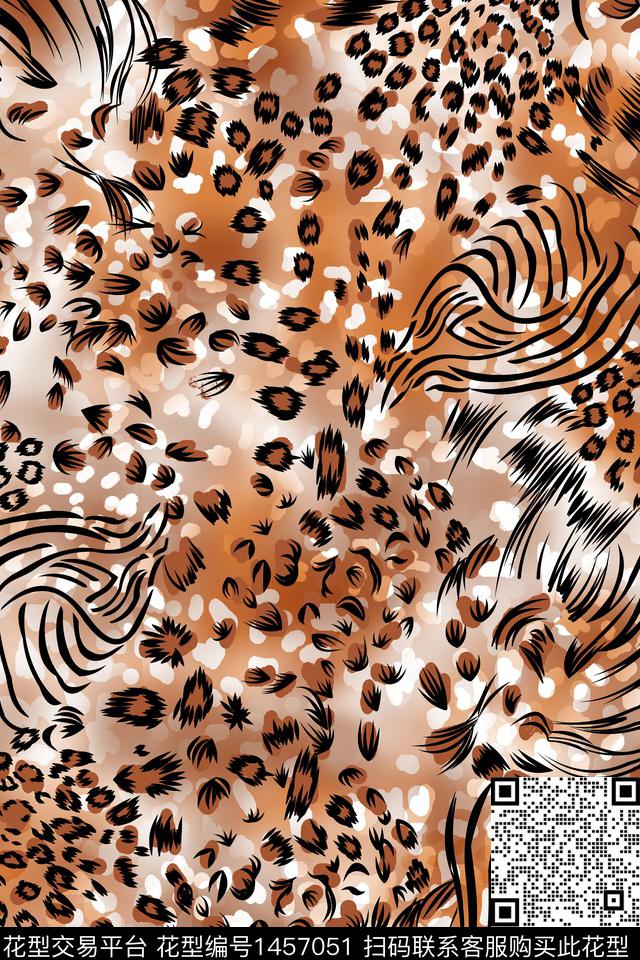 豹纹纹理动物纹传统印花华亿平台下载（图片编号: 1457051） - 瓦栏（Walan）