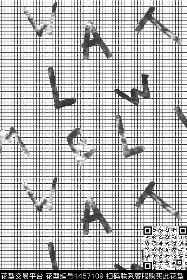 几何字母男装数码印花华亿平台下载（图片编号: 1457109） - 瓦栏（Walan）