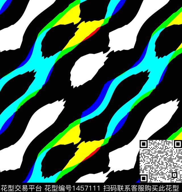 几何定位花扎染华亿平台数码印花华亿平台下载（图片编号: 1457111） - 瓦栏（Walan）