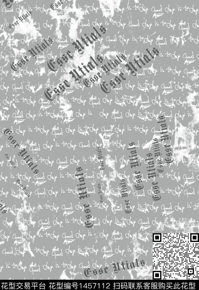 几何字母男装数码印花华亿平台下载（图片编号: 1457112） - 瓦栏（Walan）