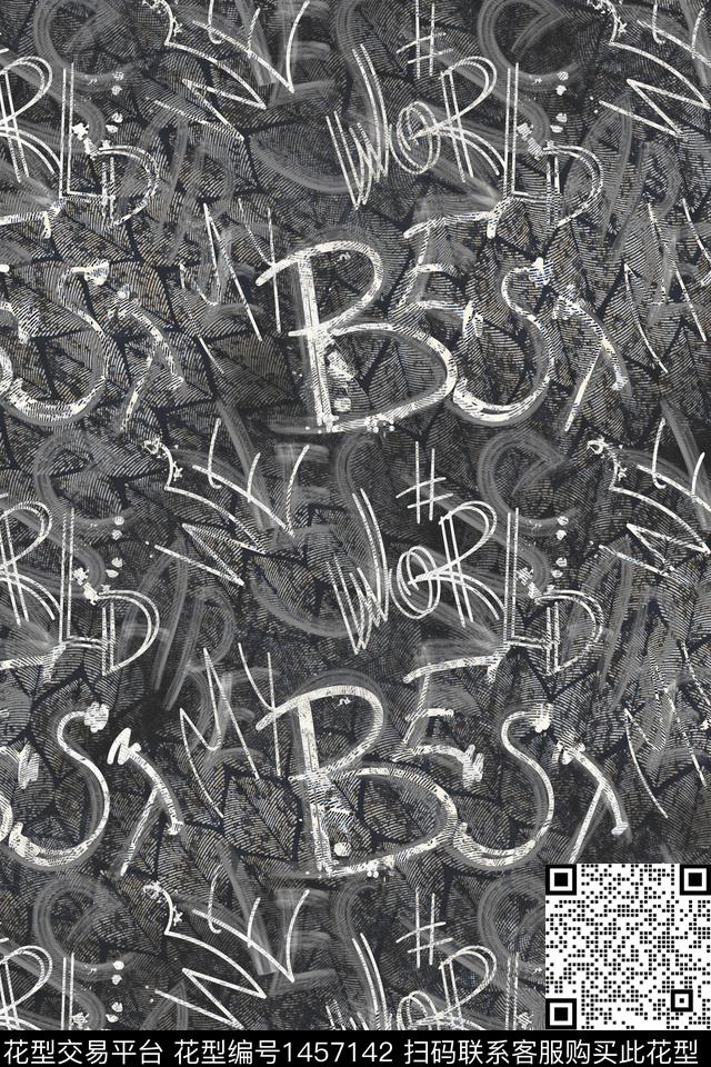 文字男装趣味数码印花华亿平台下载（图片编号: 1457142） - 瓦栏（Walan）