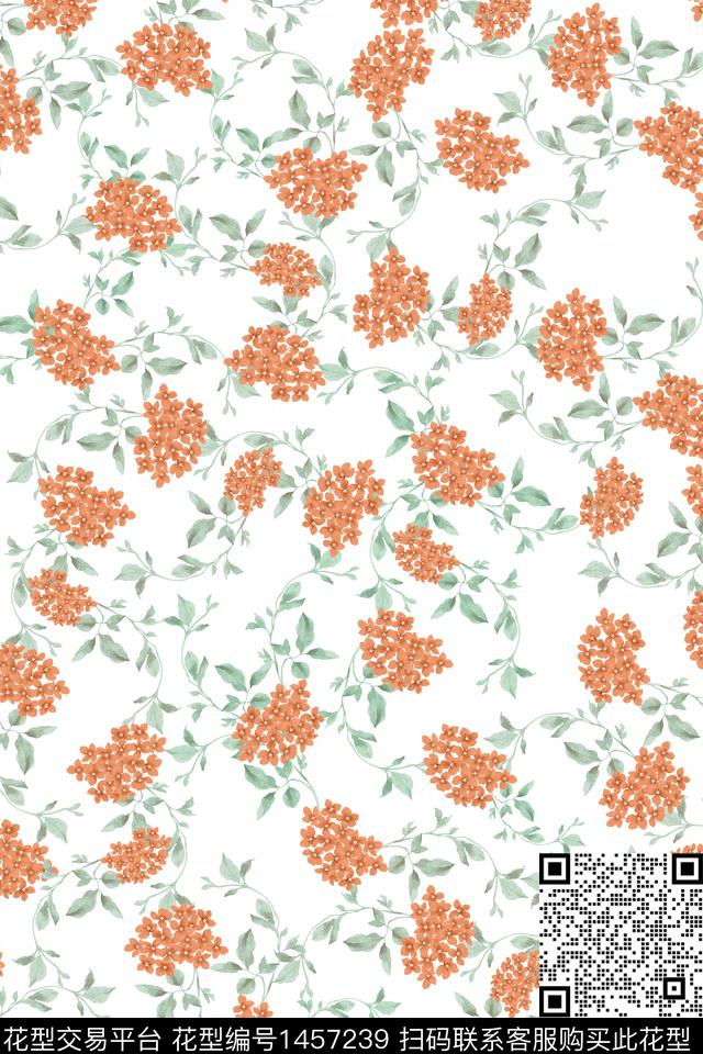 绿植树叶水彩年轻女性数码印花华亿平台下载（图片编号: 1457239） - 瓦栏（Walan）